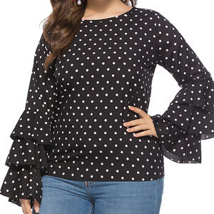 NWOT Tunic 5Xl See Measurements Black White Polka